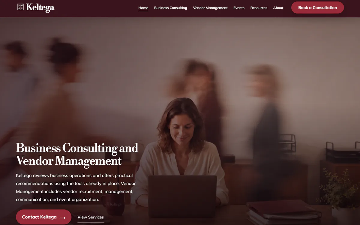 Keltega website preview